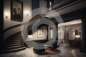 reception area with view of the hotel's famous staircase, or other grand architectural feature