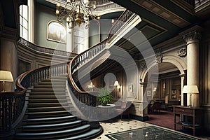 reception area with view of the hotel's famous staircase, or other grand architectural feature