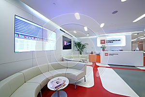 Reception area for visitors to Exchange. It