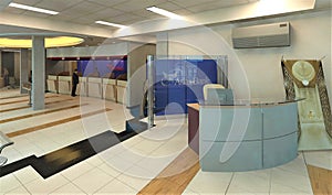 Reception Counter Bank Entrance Desk