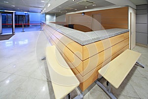 Reception desk on included in establishment