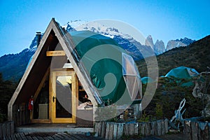 Reception of the Dome Glamping Camp close to the Torres del Paine National Park