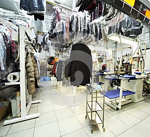 Reception point of dry cleaning photo