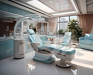 Reception room of the dental clinic