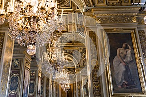 Reception rooms of the city hall, Paris, France