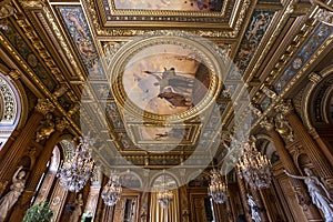 Reception rooms of the city hall, Paris, France