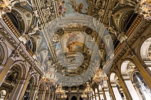 Reception rooms of the city hall, Paris, France