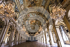 Reception rooms of the city hall, Paris, France