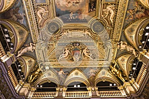 Reception rooms of the city hall, Paris, France