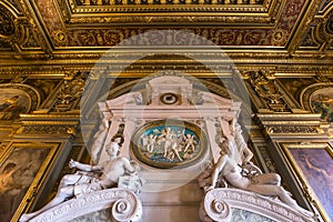 Reception rooms of the city hall, Paris, France