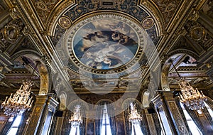 Reception rooms of the city hall, Paris, France