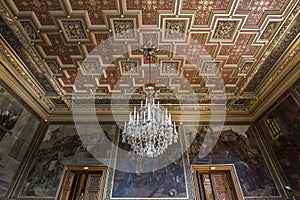 Reception rooms of the city hall, Paris, France