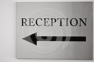 Reception sign