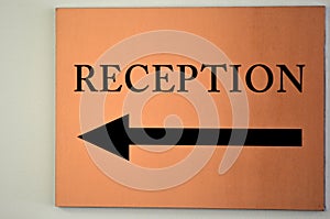 Reception sign