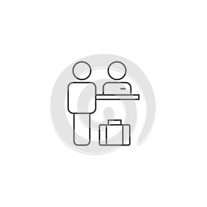 Reception vector icon concept, isolated on white background