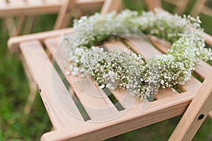Reception wedding wood chairs