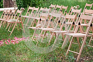 Reception wedding wood chairs