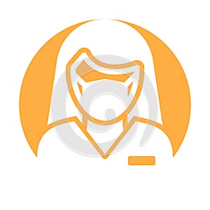 Receptionist Wearing mask Vector Icon which can easily modify or edit photo