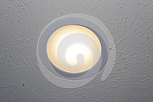 Recessed light in ceiling