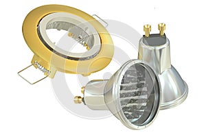 recessed light with LED (Light Emitting Diode) lamps, 3D rendering