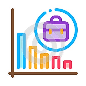 Recession of business job offers icon vector outline illustration