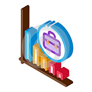 Recession of business job offers isometric icon vector illustration