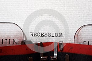Recession concept view