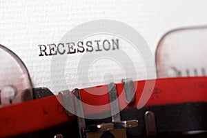 Recession concept view