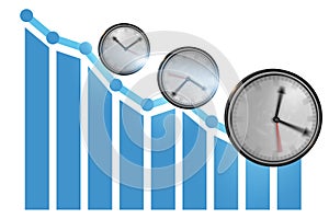 Recession and decline concept - 3d rendering