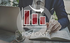 Recession Decrease Business Barchart Concept