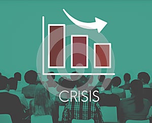 Recession Decrease Business Barchart Concept