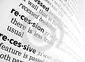 Recession in dictionary photo