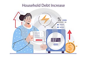Recession effect. Household debt increase is a significant, widespread