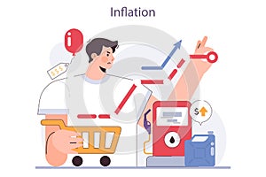 Recession effect. Inflation is a significant, widespread, and prolonged economic