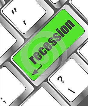 Recession enter button on computer keyboard key