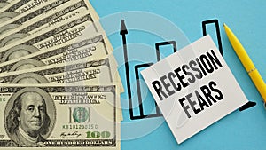 Recession fears are shown using the text