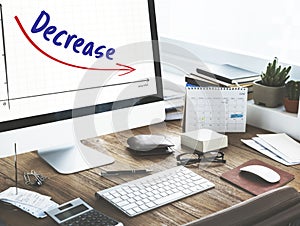 Recession Financial Risk Failure Decrease Concept