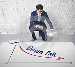 Recession Financial Risk Failure Decrease Concept