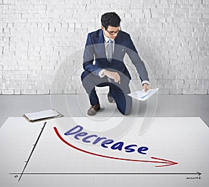 Recession Financial Risk Failure Decrease Concept