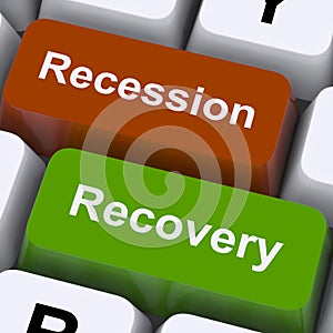 Recession And Recovery Keys Show Upturn Or Downturn