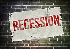 Recession - temporary economic decline warning photo