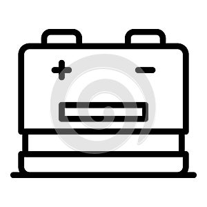 Recharge battery icon, outline style