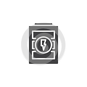 Recharge battery notification vector icon