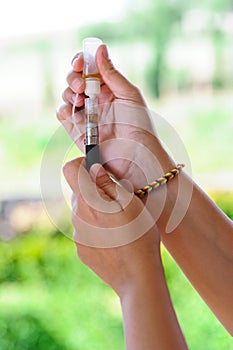Recharge the electronic cigarette