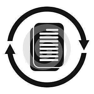 Recharge power mobile icon simple vector. Module power