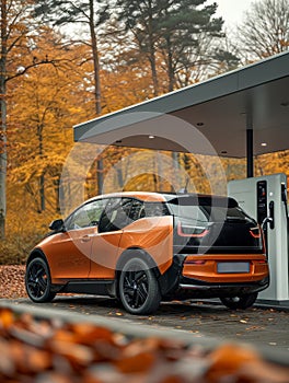 recharging an electric car in the street