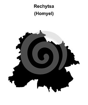 Rechytsa outline map