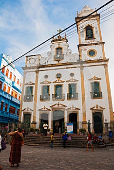 Recife, Brazil: Beautiful Catholic Church, 18th century church in the historic center of Recife