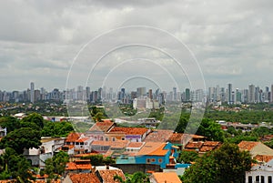 Recife skyline. View from Olinda, Pernambuco, Brazil photo