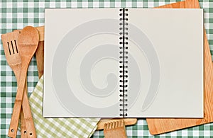 Recipe Backdrop Green Gingham